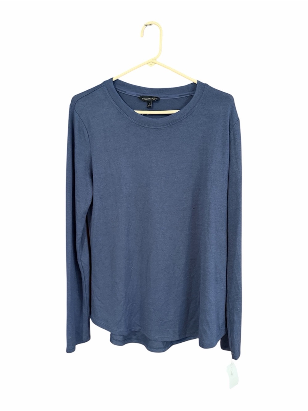 Banana Republic Women’s Long Sleeve Crewneck Shirt - Slate Blue Sz L NWT